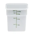 image of Cambro 4SFSP148 - 4 Qt Square Container, 7¼" L x 7¼" W x 7⅜" H, Polyethylene, Dishwasher Safe, NSF