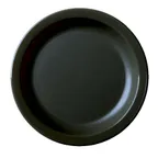 image of Cambro 55CWNR110 Plate – 5.5" Black Polycarbonate, Narrow Rim, Glossy, NSF Certified, Made in USA
