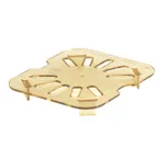 image of Cambro 60HPD150 H-Pan Drain Shelf, 1/6-Size Amber Pan, Non-Stick, -40°F to 300°F, NSF