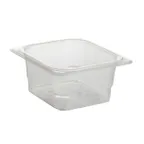 image of Cambro 63CLRPP190 Food Pan Colander 1/6 Clear, 6-3/8" x 6-15/16" x 3" Deep, NSF