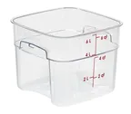 image of Cambro 6SFSPROCW135 CamSquare FreshPro 6-Qt Square Container 9"L x 9"W x 7.1"H Clear Poly NSF
