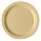 image of Cambro 725CWNR133 Camwear Plate, 7.25" Diameter Narrow Rim, Beige PC, Glossy Scratch‑Resistant Finish