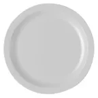 image of Cambro 725CWNR148 Plate – 7-1/4" White Polycarbonate, Narrow Rim, Scratch‑Resistant Finish