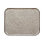 image of Cambro 810215 Camtray Rectangular Tray, 8" x 9-7/8" Fiberglass, Abstract Gray, NSF, Dishwasher Safe