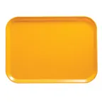 image of Cambro 810504 Camtray Rectangular Tray, 8" x 9-7/8" Fiberglass, Yellow, Dishwasher Safe, NSF