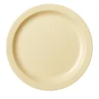 image of Cambro 825CWNR133 - 8-1/4" Beige Polycarbonate Plate, Narrow Rim, Glossy Finish