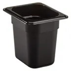 image of Cambro 86CW110 Food Pan - 1/8 Size, 1.5-Quart, 6" Deep Polycarbonate Black, NSF