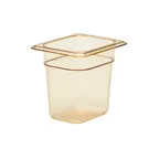 image of Cambro 86HP150 H‑Pan 1/8 Size, 6″ Deep Amber Food Pan, -40°F to 375°F, NSF