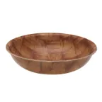 image of Cambro 8F301 Salad Bowl – 8" 31.2 Oz Woodgrain Fiberglass, Dishwasher Safe, Made in USA