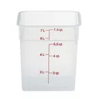 image of Cambro 8SFSPP190 CamSquare 8‑Quart Square Container, 8‑3/8" L x 8‑3/8" W x 9‑1/8" H, Clear PP, NSF