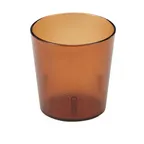 image of Cambro 900P153 - 9.7 Oz Amber SAN Tumbler, 3-3/16" Top Dia, Dishwasher Safe - 72/Case