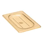 image of Cambro 90HPC150 H-Pan Cover - 1/9 Flat Amber Plastic Lid, -40°F to 300°F, NSF, Non-Stick