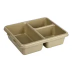 image of Cambro 9113CP161 3‑Compartment Tray, Tan Co‑Polymer, 8‑7/8" x 10‑11/16" x 2‑5/8", Dishwasher Safe