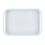 image of Cambro 913MT148 Display Tray – 8-7/8" x 12-3/4" x 1" White Fiberglass, Dishwasher Safe, NSF