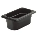image of Cambro 92CW110 Food Pan, 1/9 Size .6 Quart, 2.5" Deep Polycarbonate Black, NSF