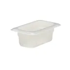 image of Cambro 92PP190 Pan - 1/9 Size, 2.5" Deep, Translucent Polypropylene, NSF