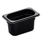 image of Cambro 94CW110 Food Pan, 0.9‑Quart (1/9) 4" Deep Polycarbonate Black, NSF