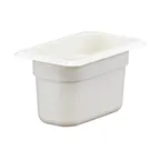 image of Cambro 94CW148 Food Pan, 1/9 Size .9 Quart, 4" Deep Polycarbonate White, NSF