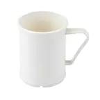 image of Cambro 96CW148 Camwear® Mug – 9.6 oz White Polycarbonate, 4‑3/16" Dia x 3‑3/4" H, Made in USA