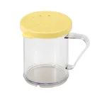 image of Cambro 96SKRC135 Shaker/Dredge, 10-11 oz Clear Poly Jar with Handle, Perforated Top – Made in USA