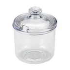 image of Cambro CJ80CW135 Condiment Jar – 8 oz Clear Polycarbonate, 3‑1/4″ Dia × 4″ H, Slotted Lid, Made in USA