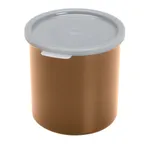 image of Cambro CP12133 1.2qt Round Salad Crock, 5-1/16" Dia x 5-3/16" H, Beige Polypropylene, Made in USA