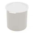 image of Cambro CP12148 1-Qt Round Salad Crock, 5-1/16" Dia X 5-3/16" H, White Polypropylene, Made In USA