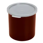 image of Cambro CP12195 - 1.2 Qt Crock, 5-1/16" Dia x 5-3/16" H, PP, Lid, Red, NSF, Safe, Made in USA