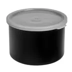 image of Cambro CP15110 1.5-Qt Salad Crock, 6-5/8" Dia x 4-5/16" H, Black Polypropylene Lid, NSF, Made in USA