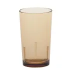 image of Cambro D12609 Tumbler, 12 oz Amber, 2-15/16" Diameter, Crackled SAN Plastic, Rolled Rim, USA