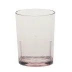 image of Cambro D14152 Del Mar 14‑oz Tumbler, 3‑1/4"×4‑3/16" Clear Crackled SAN, Durable Stackable