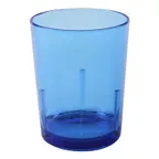 image of Cambro D14608 Del Mar Tumbler – 14 oz, 3.25"×4.19" Blue Crackled SAN, Stackable – Made in USA