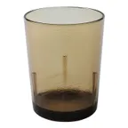 image of Cambro D14609 - DelMar 14 oz Tumbler, 3‑1/4" x 4‑3/16" Amber, Crackled Finish, SAN Plastic, USA