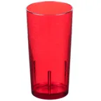 image of Cambro D24156 Del Mar Tumbler, 24 oz Ruby Red Crackled SAN, 3-7/16" Top Dia, Lightweight, Stackable