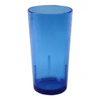 image of Cambro D24608 - Del Mar 24 oz Tumbler, 3‑7/16" Top Dia, Blue Crackled SAN, Rolled Rim, Stackable