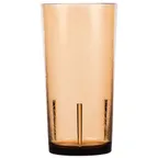 image of Cambro D24609 Del Mar Tumbler, 24 oz Amber Crackled, 3‑7/16" Top Dia, SAN Plastic, Stackable