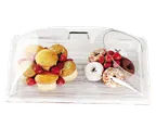 image of Cambro DD1220ECW135 Clear Dome Cover, 21-7/8" W x 14-3/4" D x 8" H, Fits 12" x 20" Tray