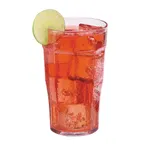 image of Cambro LT14152 - 14 oz Clear SAN Tumbler, Hammered Textured Finish, Impact‑Resistant, Made in USA