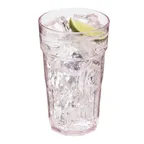 image of Cambro LT16152 Laguna Tumbler - 16 oz Clear Textured SAN Plastic, Break-Resistant, Made in USA