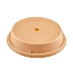 image of Cambro MDCPC9CW133 Low-Profile Beige Plate Cover 9-1/8" Dia 2" H Stackable NSF Fits 210°F Carts