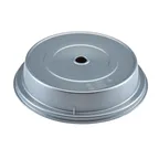 image of Cambro MDCPC9CW486 Silver Plastic Round Plate Cover 9-1/8" Dia x 2" H, Fits 210°F Carts, Made in USA