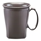 image of Cambro MDSHM8485 Harbor Mug, 8 oz, 4½" Dia x 4" H, Gray Polypropylene, Smoked Metal Finish