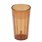 image of Cambro NT12153 - 12.6 oz Amber Fluted SAN Tumbler, 3" Top, Impact‑Resistant, Dishwasher Safe