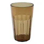 image of Cambro NT14153 - 14 oz Amber Fluted SAN Tumbler, 3‑1/8" Top Dia, Dishwasher Safe, Made in USA