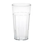 image of Cambro NT16152 Newport Tumbler, 16.4 Oz Clear Fluted SAN Plastic, 3-1/4" Top, Dishwasher Safe