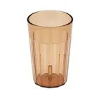 image of Cambro NT8153 Newport 8‑oz Fluted Tumbler, Amber SAN 2‑11/16" Diameter Dishwasher‑Safe Made in USA
