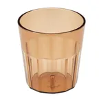image of Cambro NT9153 Newport Tumbler – 9.3 oz Amber Fluted SAN, 3‑1/4″ Diameter, Dishwasher Safe, USA