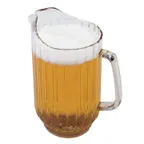 image of Cambro P480CW135 Plastic Pitcher – 47 oz Clear Poly, 6-1/4" Dia x 7-7/8" H, Thumb-Grip, NSF Safe