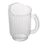image of Cambro PE600CW135 Plastic Pitcher, 60 oz (7‑3/8" Dia × 7‑7/8" H), Clear, NSF, Dishwasher‑Safe, USA