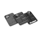 image of Cambro PS1014145 Yellow 6-Compartment Rectangular Tray 10" x 14-1/2" Co-Polymer Dishwasher Safe